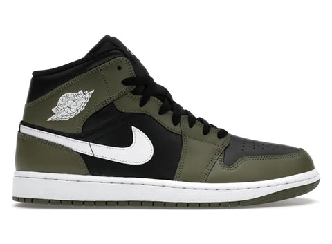 Air Jordan Jordan 1 Mid Black White Olive DQ8426-092