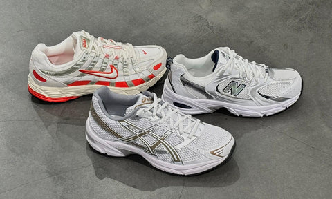 Vergelijking tussen de New Balance 530, ASICS GEL-1130 en Nike P-6000 tech-runners bij SNEAQS.