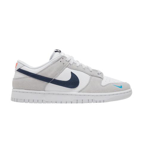 Nike Dunk Low White Grey Navy Aqua Mini Swoosh FJ4227-001