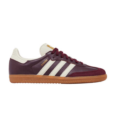 adidas Samba OG Maroon Gold Metallic (Women's) ID0477