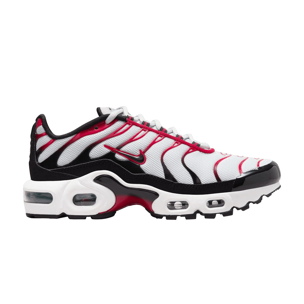 Nike Air Max Plus Pure Platinum Black White University Red (GS) CD0609-027