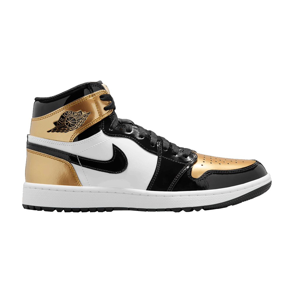 Air Jordan Jordan 1 Retro High Golf Patent Gold Toe DQ0660-002