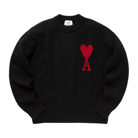Ami Sweater 'Black/Red' BFUKS006.018.009