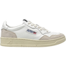 Autry Medalist Leather Low White Beige Suede (Women's)
