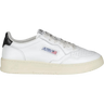 Autry Medalist Leather Low White Black Tab (Women's)