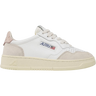 Autry Medalist Leather Low White Pink (Women's)