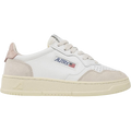 Autry Medalist Leather Low White Pink (Women's) AULW LS37