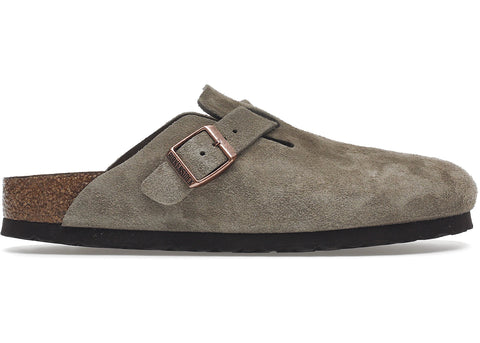 Birkenstock Boston Soft Footbed Suede Taupe (Narrow Fit) 0560773