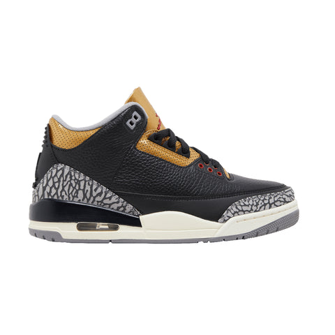 Jordan 3 Retro Black Cement Gold (Women's)