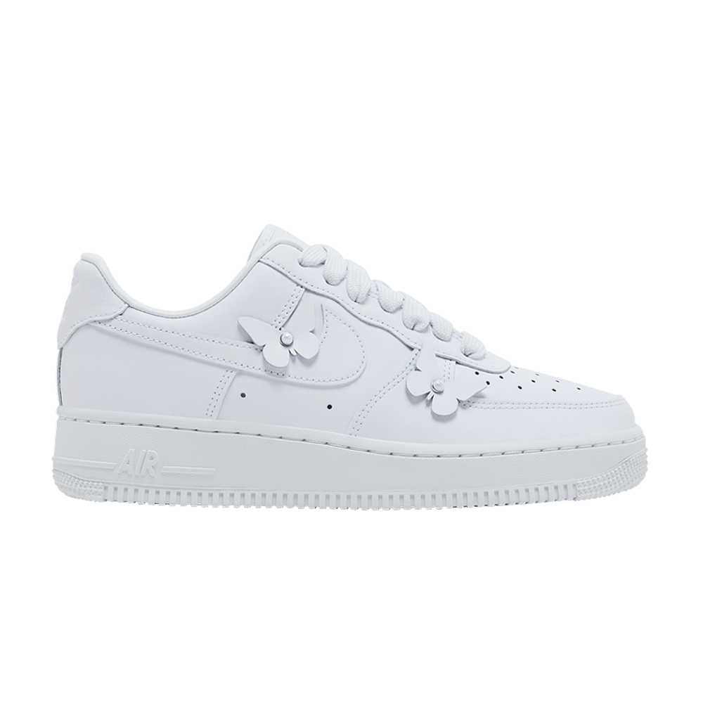 white nike butterfly shoes