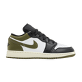Nike Air Jordan 1 Low Black Toe Medium Olive (GS) 553560-092