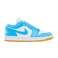 Nike Air Jordan 1 Low White Gum Light Brown Dark Powder Blue (Women's) DC0774-104