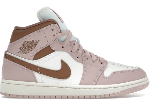 Nike Air Jordan 1 Mid Pink Oxford Brown (Women's) BQ6472-620