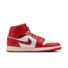 Air Jordan 1 Mid SE Red Cracked Leather (Women's)