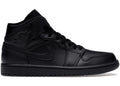 Nike Air Jordan 1 Mid Triple Black 554724-093