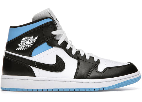 Nike-Air Jordan 1 Mid White/Black University Blue WMNS-Sneakers-BQ6472-102-SNEAQS-1