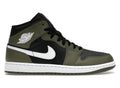 Air Jordan Jordan 1 Mid Black White Olive DQ8426-092