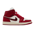 Nike Air Jordan Jordan 1 Mid SE Red Cracked Leather (Women's) HJ9337-106