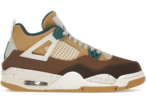 Nike-Jordan 4 GS Cacao Wow/Geode Teal/Ale Brown/Twine/Sail/Luminous Green-Sneakers-FB2214-200-SNEAQS-1