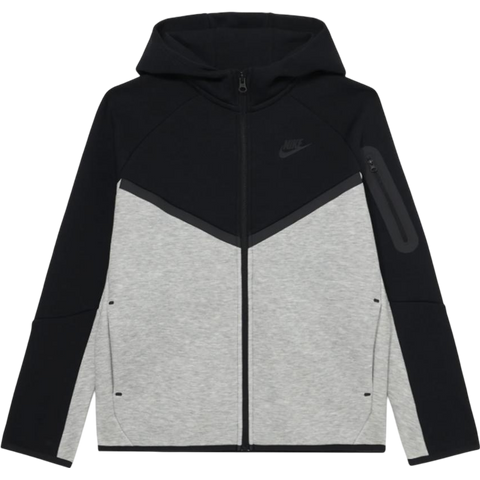Nike Tech Fleece Zip Hoodie Black/Grey (GS) HV5867-064