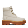 Timberland Stone Street 6 Inch Boot White (Women's)