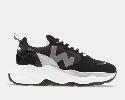 Womsh-Futura Zwart Zilver-Sneakers-FU004-SNEAQS-1
