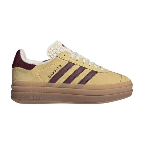 adidas Gazelle Bold Almost Yellow Maroon (Women's) IF5937